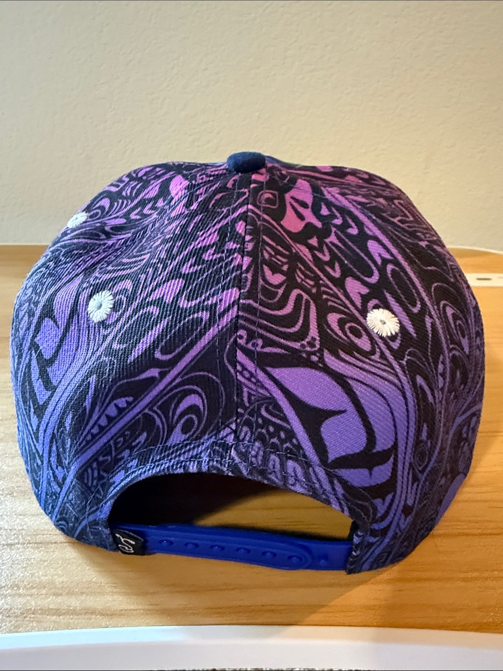 Grassroots California Limited Edition Phil Lewis Orca Snapback Hat Blue & Purple - Picture 4 of 4